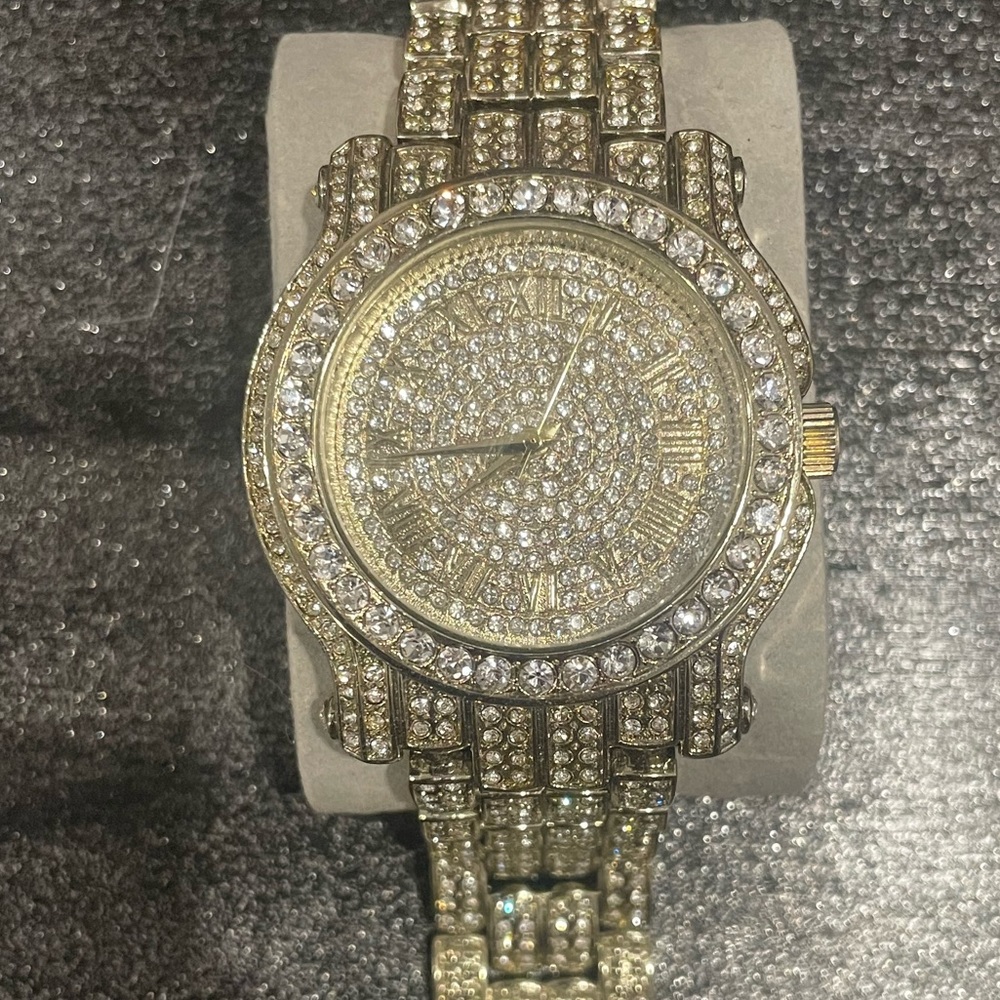 Completely Bejeweled Iced out watch